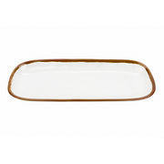 G.E.T. Enterprises GET Rustic Mill Melamine Platter, White - 14 1/2"