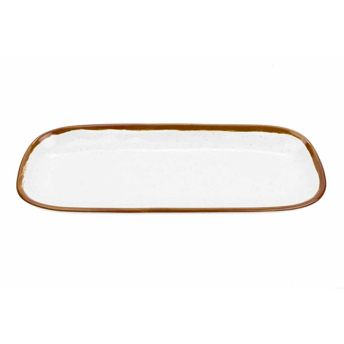 G.E.T. Enterprises GET Rustic Mill Melamine Platter, White - 14 1/2"