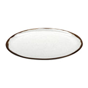 G.E.T. Enterprises CS-1511 GET French Mill Melamine Platter, 11" x 15", White, 6/Case - Rustic Glazed Irregular