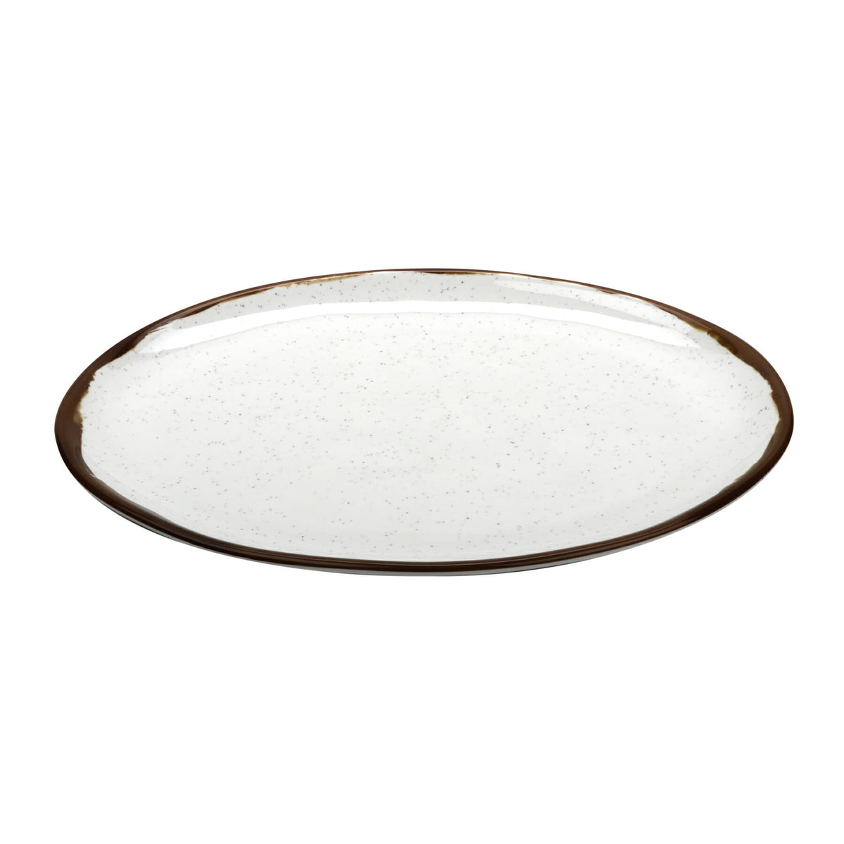 G.E.T. Enterprises CS-1511 GET French Mill Melamine Platter, 11" x 15", White, 6/Case - Rustic Glazed Irregular