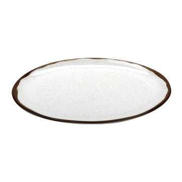 G.E.T. Enterprises CS-1511 GET French Mill Melamine Platter, 11" x 15", White, 6/Case - Rustic Glazed Irregular