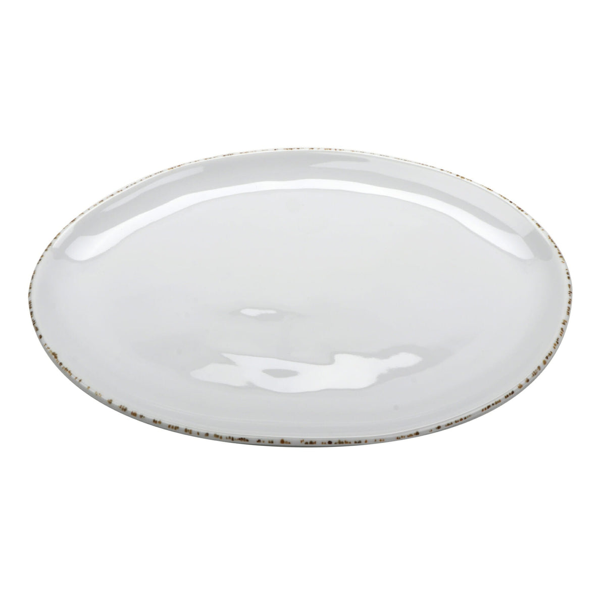 G.E.T. Enterprises CS-1511 GET French Mill Melamine Platter, 11" x 15", White, 6/Case - Urban Glazed Irregular