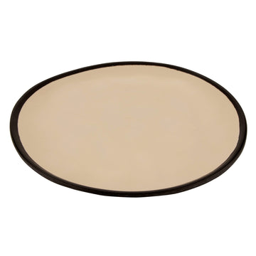 G.E.T. Enterprises CS-90 GET Pottery Market Matte Blue Melamine Plate, 9" Diameter, 12/Case - Beige