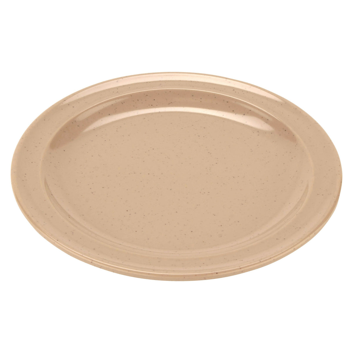 G.E.T. Enterprises DP-506 GET SuperMel Green Melamine Plate, 6 1/2" Diameter, 48/Case - Beige