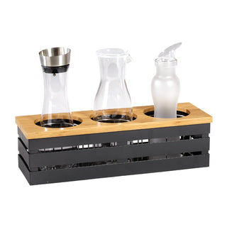 G.E.T. Enterprises FB-3COMP Metal Beverage Display Crate, 19 1/2" Wide - Beige Black