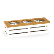 G.E.T. Enterprises FB-3COMP Metal Beverage Display Crate, 19 1/2" Wide - Brown White