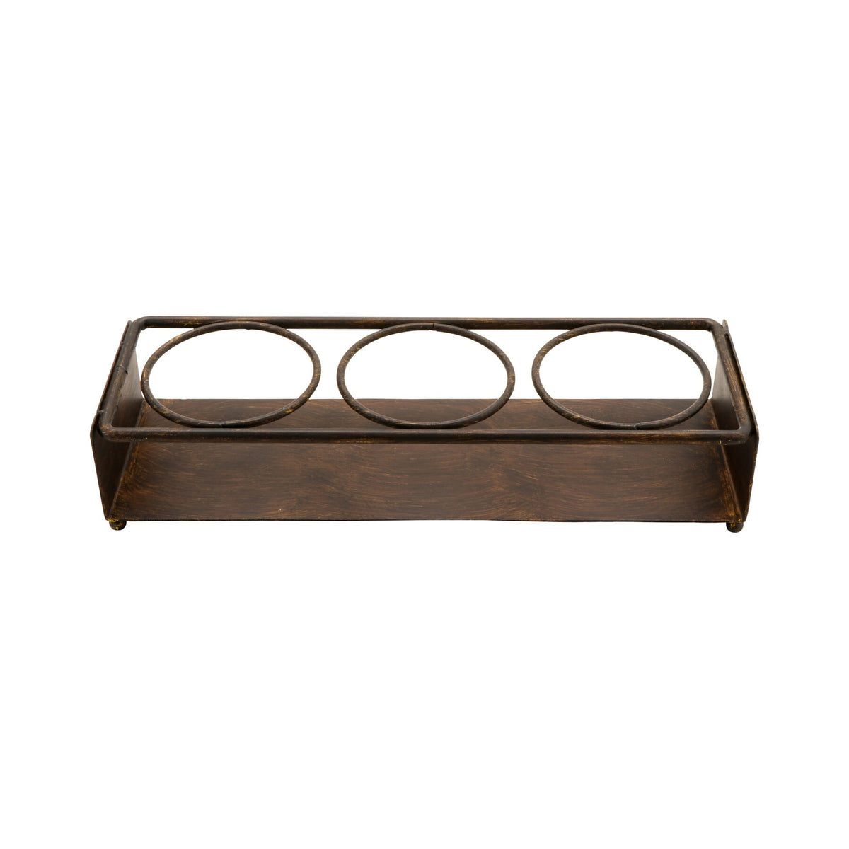 G.E.T. Enterprises IR-803 Iron Condiment Stand, 4 3/4" x 14 1/4", Brown - Default Title
