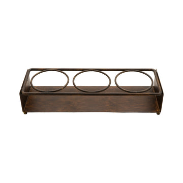 G.E.T. Enterprises IR-803 Iron Condiment Stand, 4 3/4" x 14 1/4", Brown - Default Title