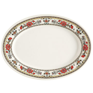G.E.T. Enterprises M-4010-CG GET Garden Melamine Platter, 12" x 16 1/4", White, 12/Pack - Default Title