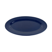 G.E.T. Enterprises M-4020 GET Santa Fe Ironstone Melamine Platter, 10" x 14", 12/Case - Blue / Glossy Speckled