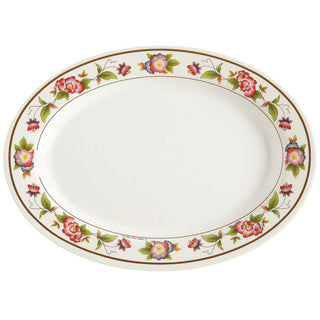 G.E.T. Enterprises M-4020-TR GET Tea Rose Melamine Platter, 10" x 14", Ivory, 12/Pack - Default Title