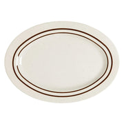 G.E.T. Enterprises M-4020 GET Santa Fe Ironstone Melamine Platter, 10" x 14", 12/Case - Ivory / Glossy