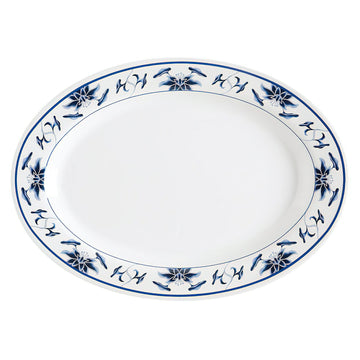 G.E.T. Enterprises M-408-B GET Water Lily Melamine Platter, 5 3/4" x 8", White, 12/Pack - Default Title