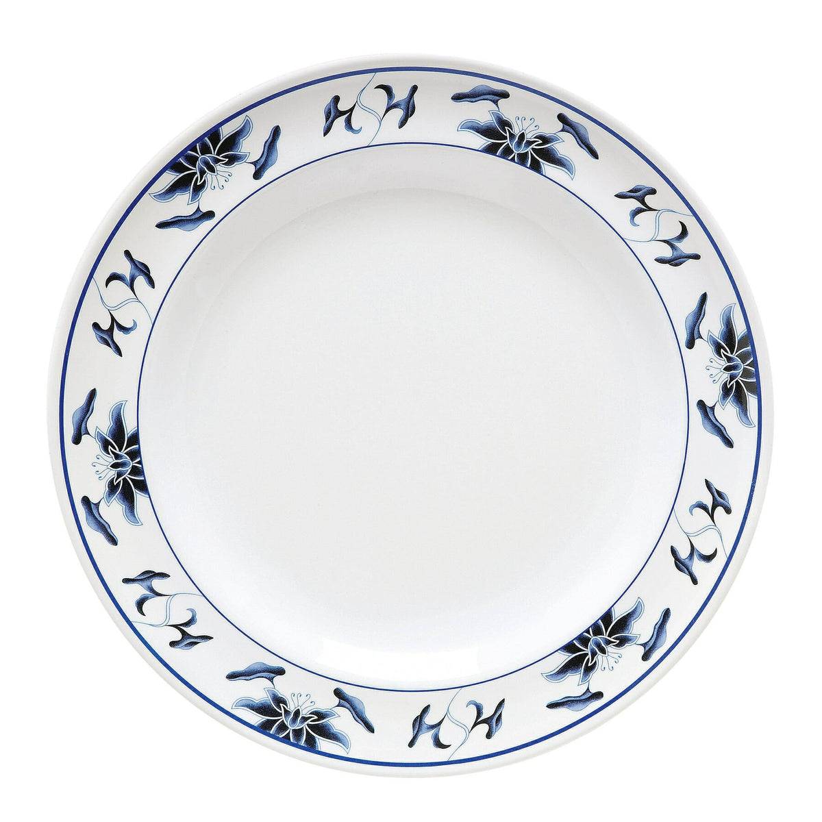 G.E.T. Enterprises GET Water Lily Melamine Plate, White - 14"