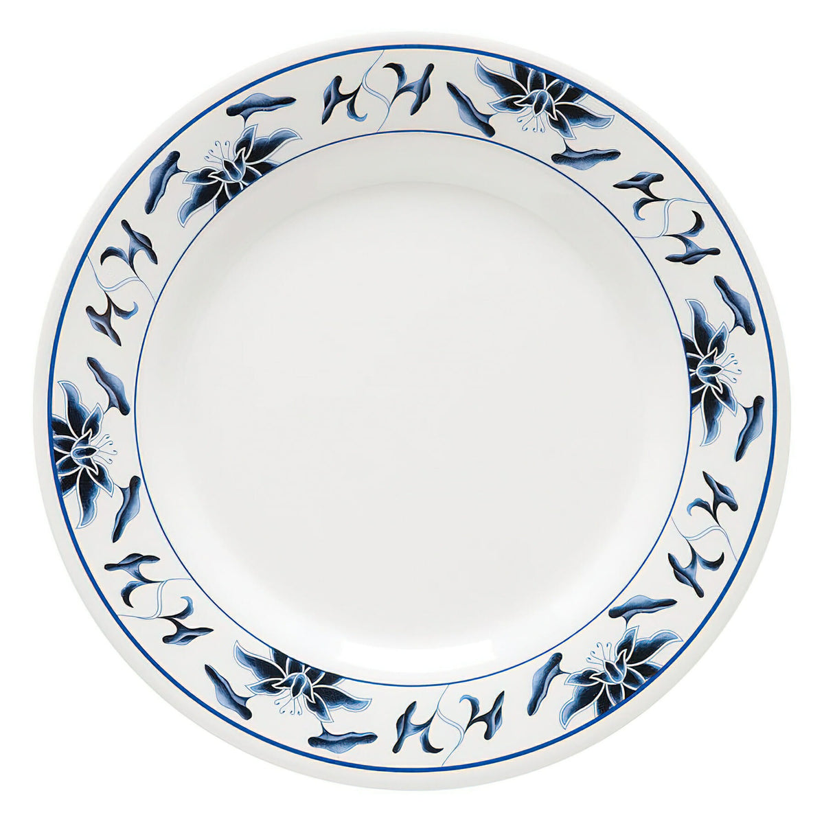 G.E.T. Enterprises GET Water Lily Melamine Plate, White - 9 1/2"