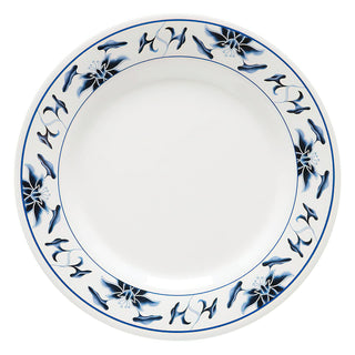 G.E.T. Enterprises GET Water Lily Melamine Plate, White - 9 1/2"