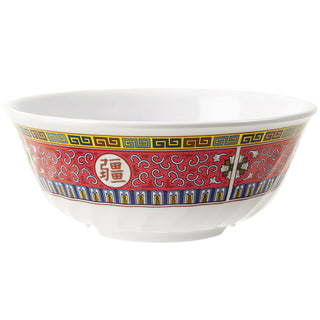 G.E.T. Enterprises M-606-L GET Dynasty Longevity Melamine Bowl, 24 oz., Red, 12/Case - Default Title