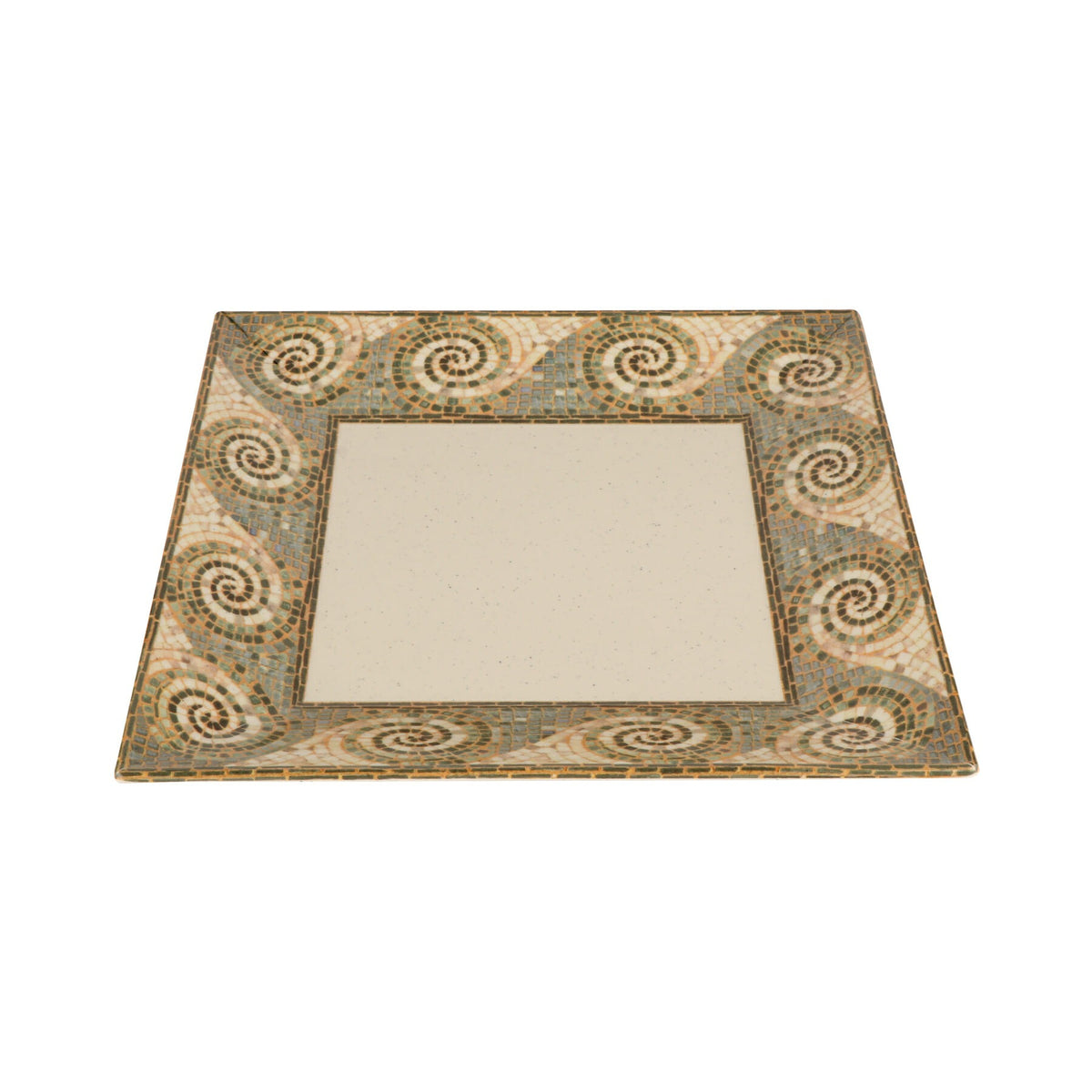 G.E.T. Enterprises ML-102-MO GET Mosaic Melamine Plate, 6" x 6", Beige, 12/Pack - Default Title