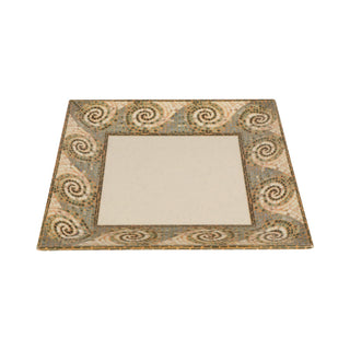 G.E.T. Enterprises ML-90-MO GET Mosaic Melamine Plate, 12" x 12", Beige, 6/Case - Default Title