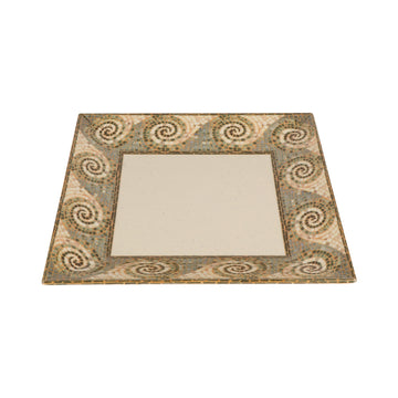G.E.T. Enterprises ML-90-MO GET Mosaic Melamine Plate, 12" x 12", Beige, 6/Case - Default Title