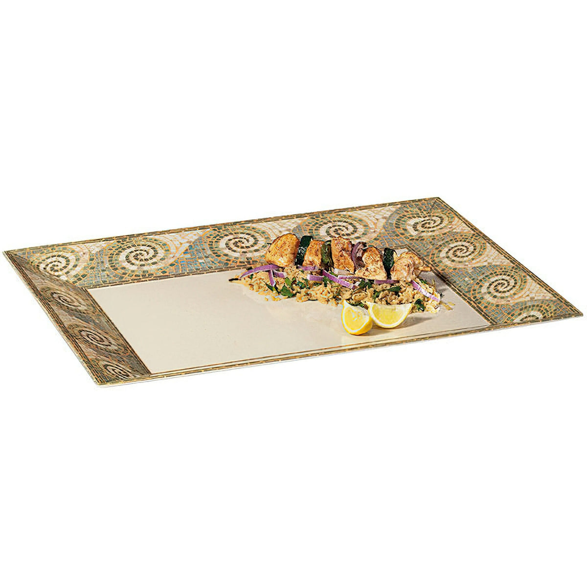 G.E.T. Enterprises ML-99-MO GET Mosaic Melamine Tray, 18" x 24", Beige - Default Title