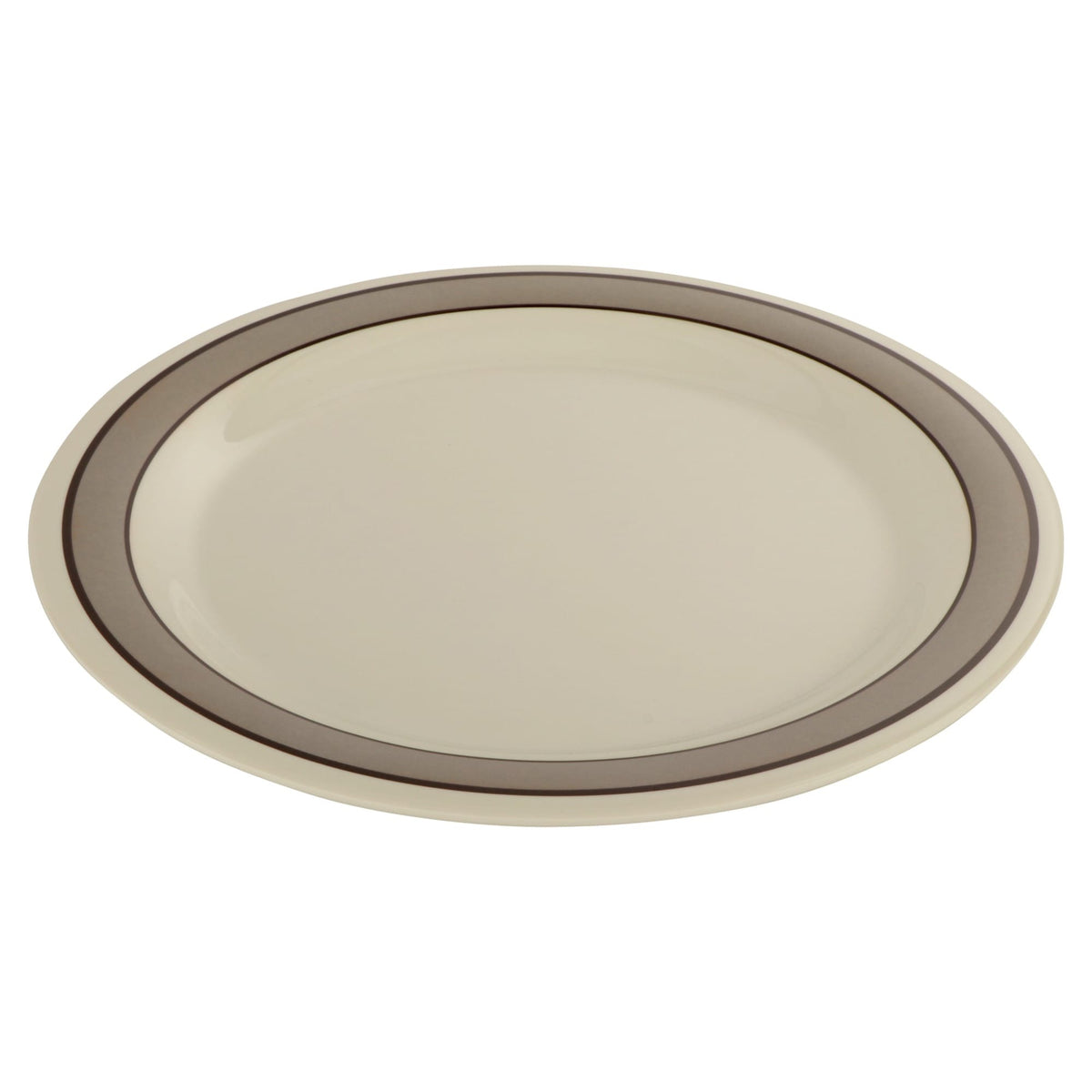 G.E.T. Enterprises NP-10-CA GET Diamond Cambridge Melamine Plate, 10 1/2" Diameter, Ivory, 12/Case - Default Title