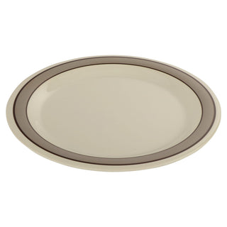 G.E.T. Enterprises NP-10-CA GET Diamond Cambridge Melamine Plate, 10 1/2" Diameter, Ivory, 12/Case - Default Title
