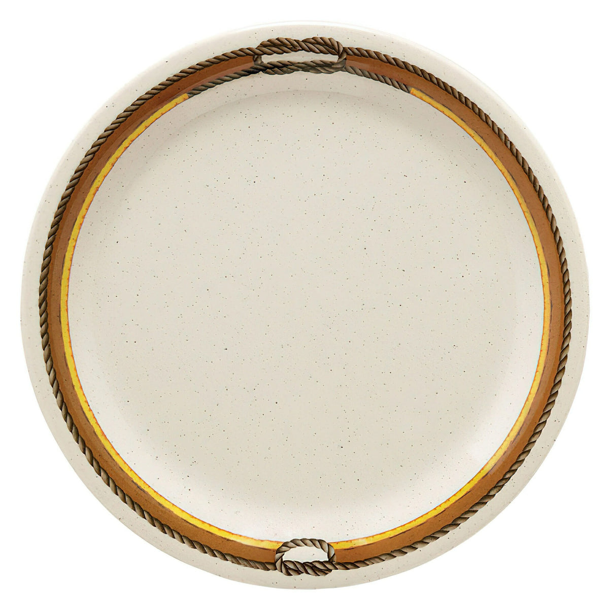 G.E.T. Enterprises NP-10-RD GET Diamond Rodeo Melamine Plate, 10 1/2" Diameter, Ivory, 12/Case - Default Title