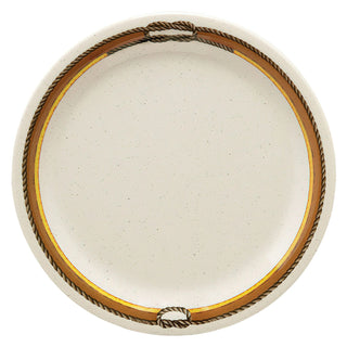 G.E.T. Enterprises NP-10-RD GET Diamond Rodeo Melamine Plate, 10 1/2" Diameter, Ivory, 12/Case - Default Title