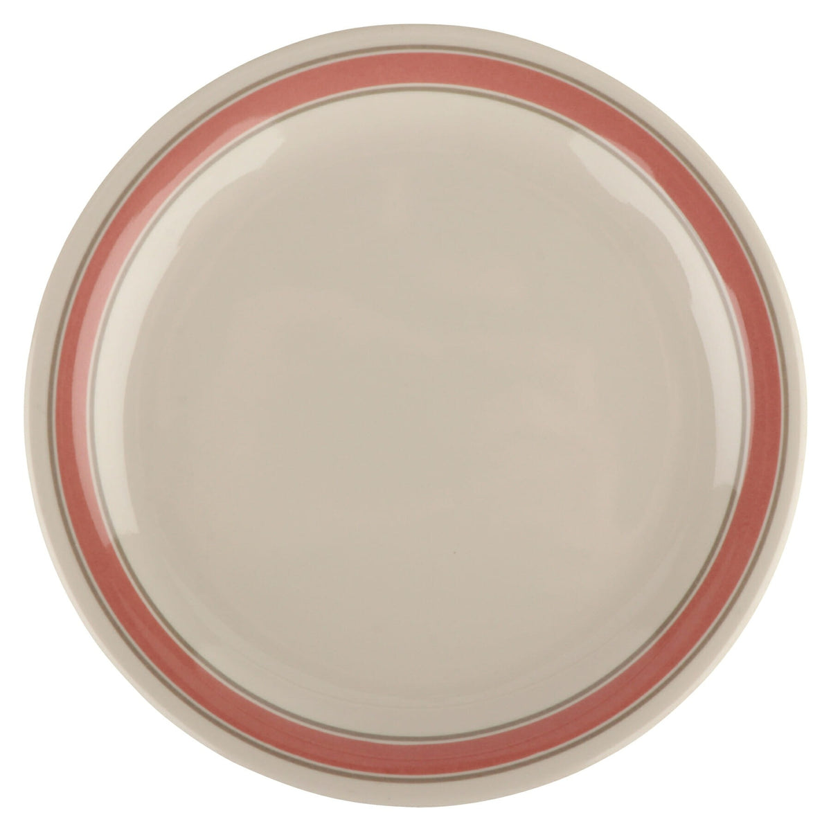 G.E.T. Enterprises NP-7-OX GET Diamond Oxford Melamine Plate, 7 1/4" Diameter, White, 48/Case - Default Title