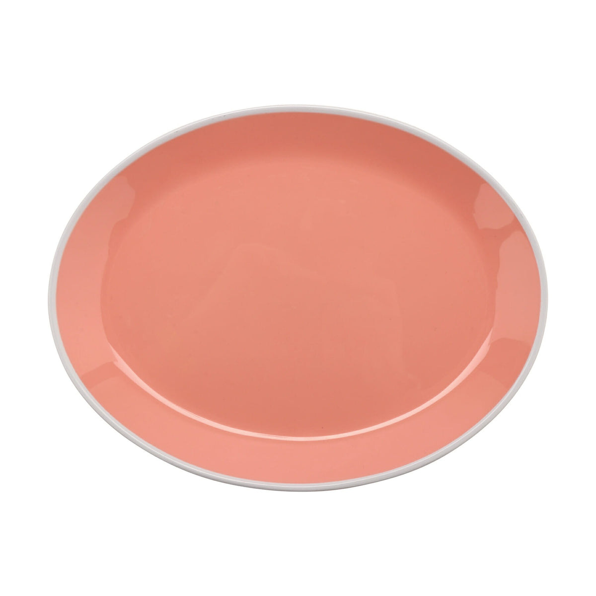 G.E.T. Enterprises OP-1080-GF GET Settlement Oasis Melamine Platter, 7 3/4" x 10", Pink, 12/Case - photo 2