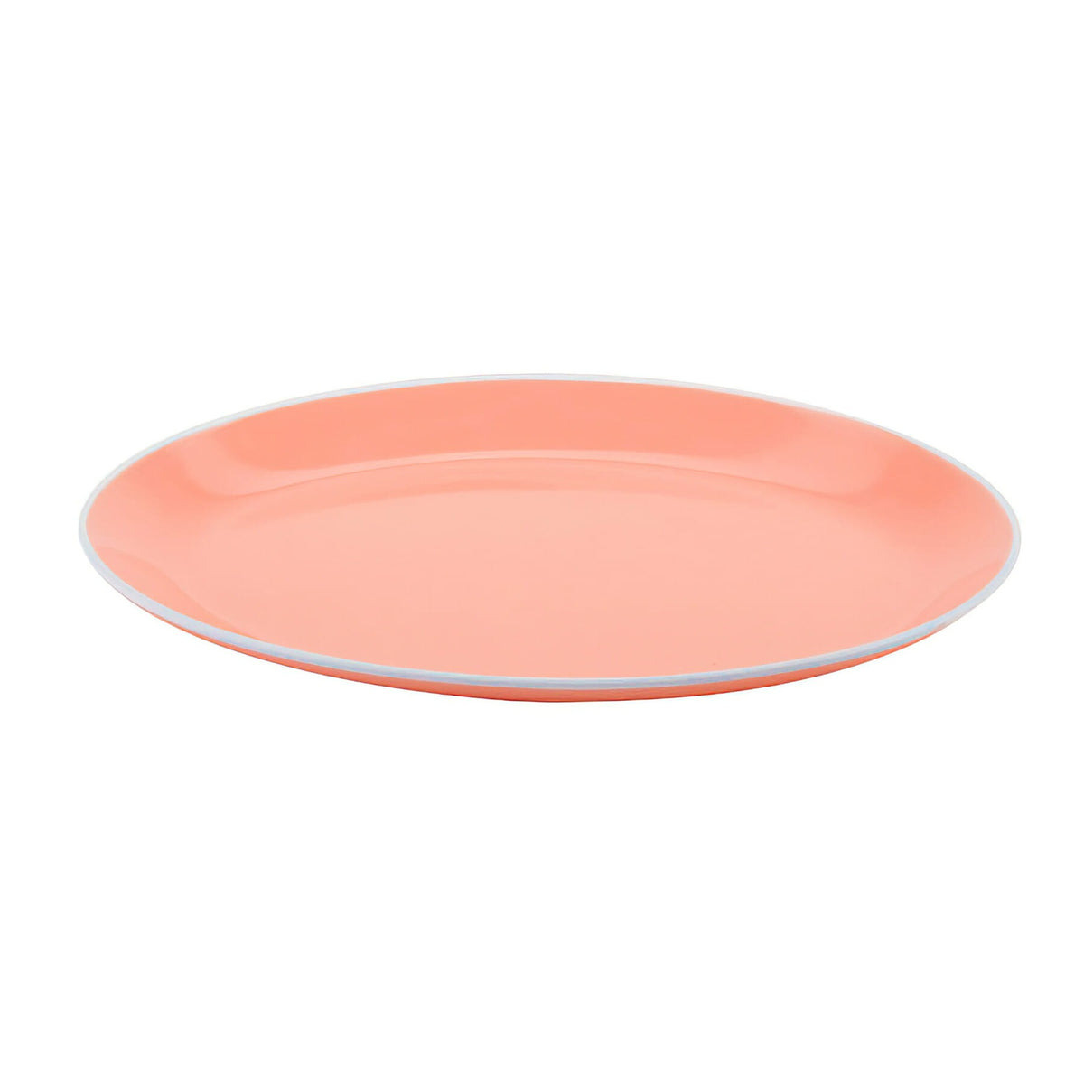 G.E.T. Enterprises OP-1080-GF GET Settlement Oasis Melamine Platter, 7 3/4" x 10", Pink, 12/Case - Default Title