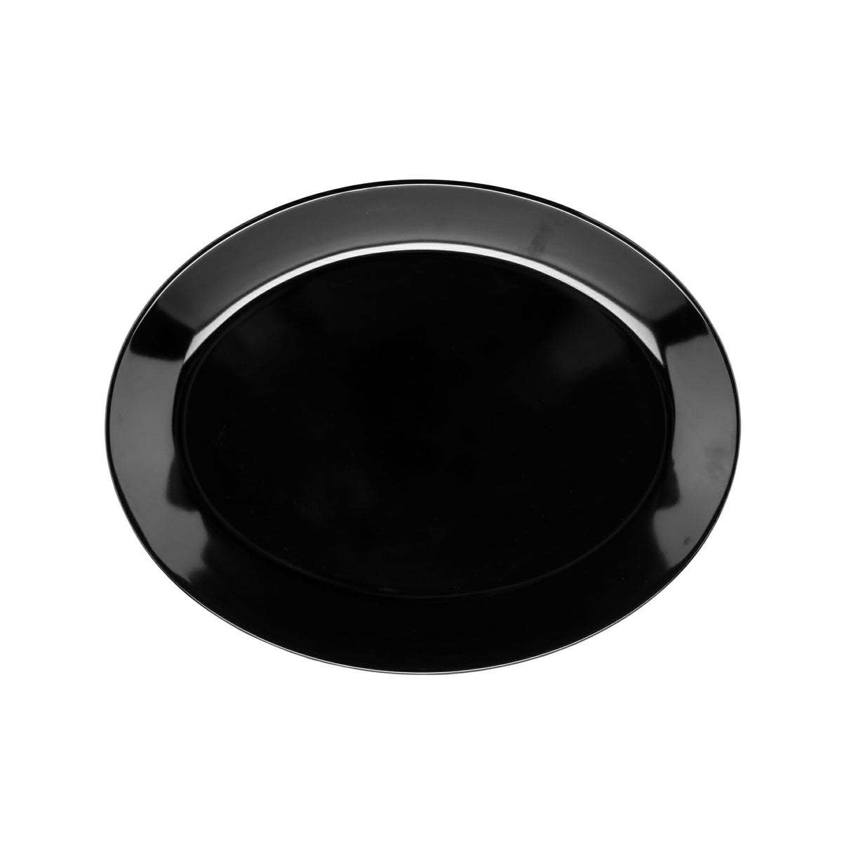 G.E.T. Enterprises OP-1300-BK GET Settlement Oasis Melamine Platter, 9 1/2" x 12", Black, 12/Case - photo 2