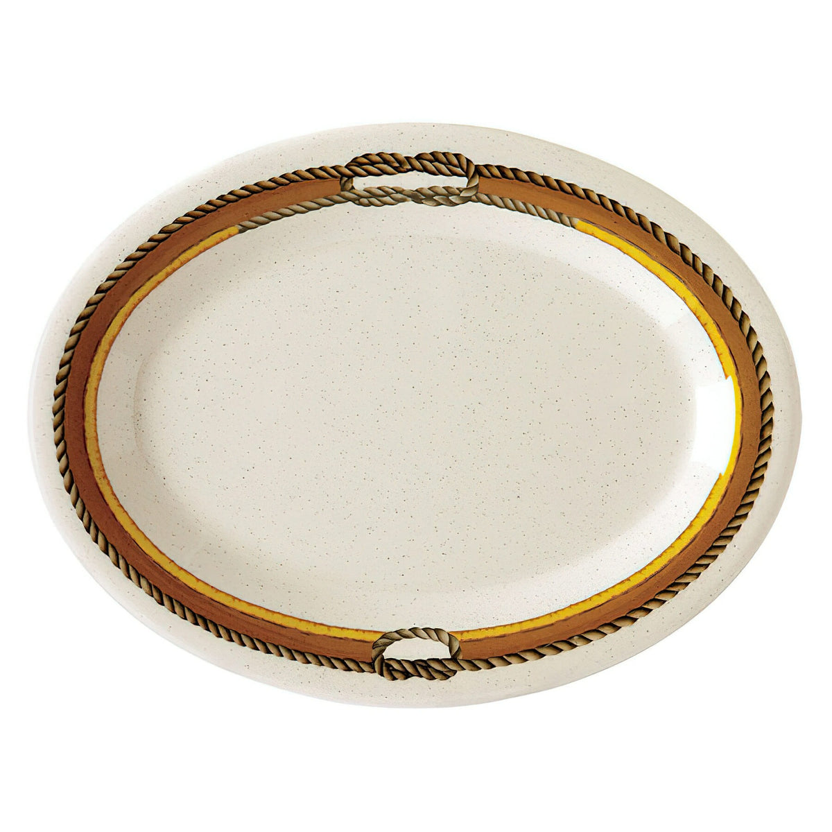 G.E.T. Enterprises OP-135-RD GET Diamond Rodeo Melamine Platter, 10 1/4" x 13 1/2", Ivory, 12/Case - Default Title