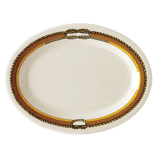 G.E.T. Enterprises OP-135-RD GET Diamond Rodeo Melamine Platter, 10 1/4" x 13 1/2", Ivory, 12/Case - Default Title