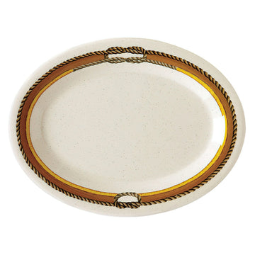 G.E.T. Enterprises OP-135-RD GET Diamond Rodeo Melamine Platter, 10 1/4" x 13 1/2", Ivory, 12/Case - Default Title