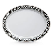G.E.T. Enterprises OP-135 GET Diamond Mardi Gras Melamine Platter, 10 1/4" x 13 1/2", 12/Case - 1/2" x Diamond Chexers