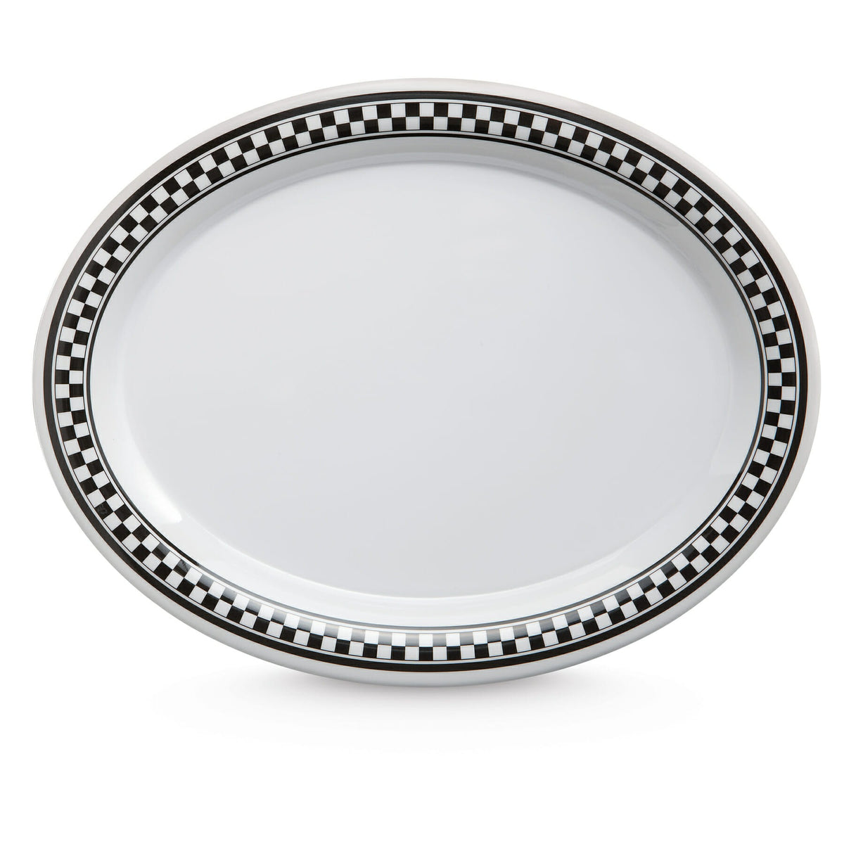G.E.T. Enterprises OP-135 GET Diamond Mardi Gras Melamine Platter, 10 1/4" x 13 1/2", 12/Case - 1/2" x Diamond Chexers