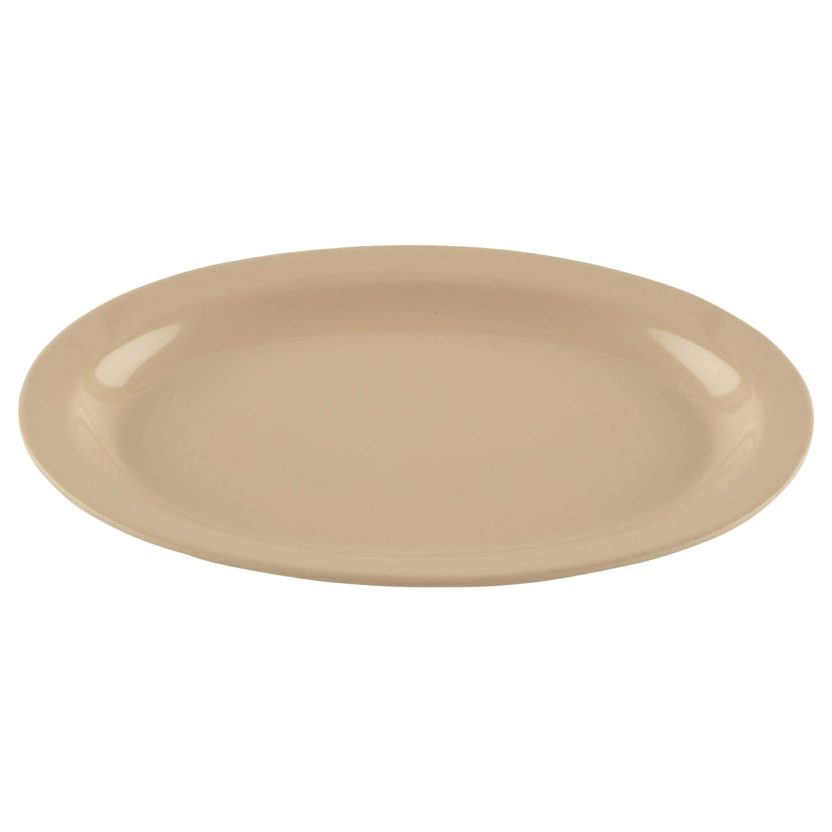 G.E.T. Enterprises OP-610 GET Creative Table Melamine Platter Set, 6 3/4" x 10", 24/Case - Beige / Glossy