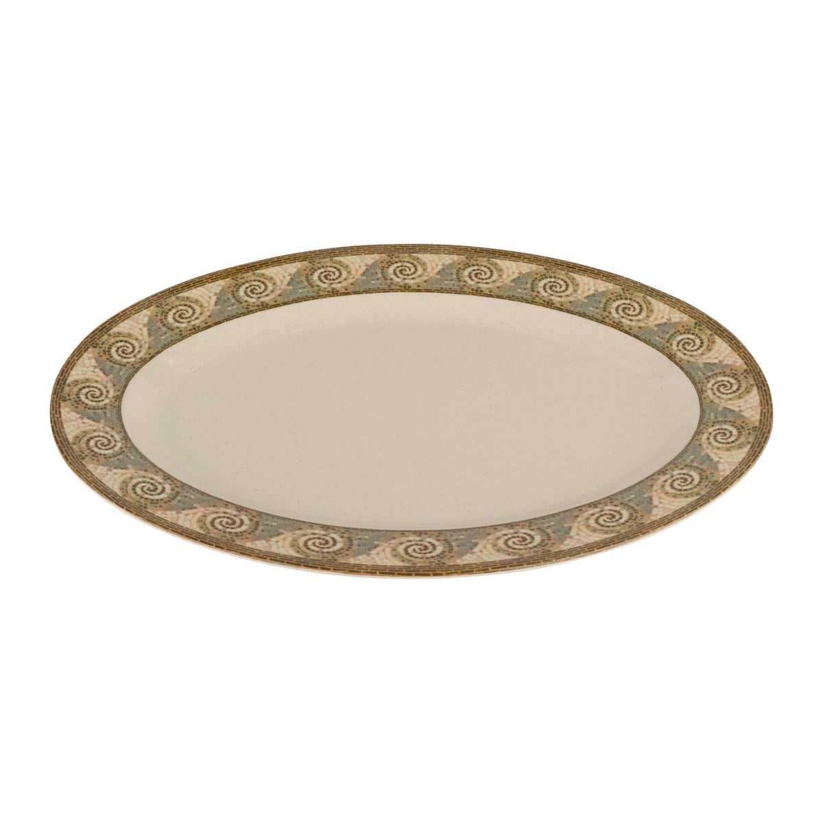 G.E.T. Enterprises OP-621-MO GET Mosaic Melamine Platter, 15" x 21", Beige, 12/Pack - Default Title