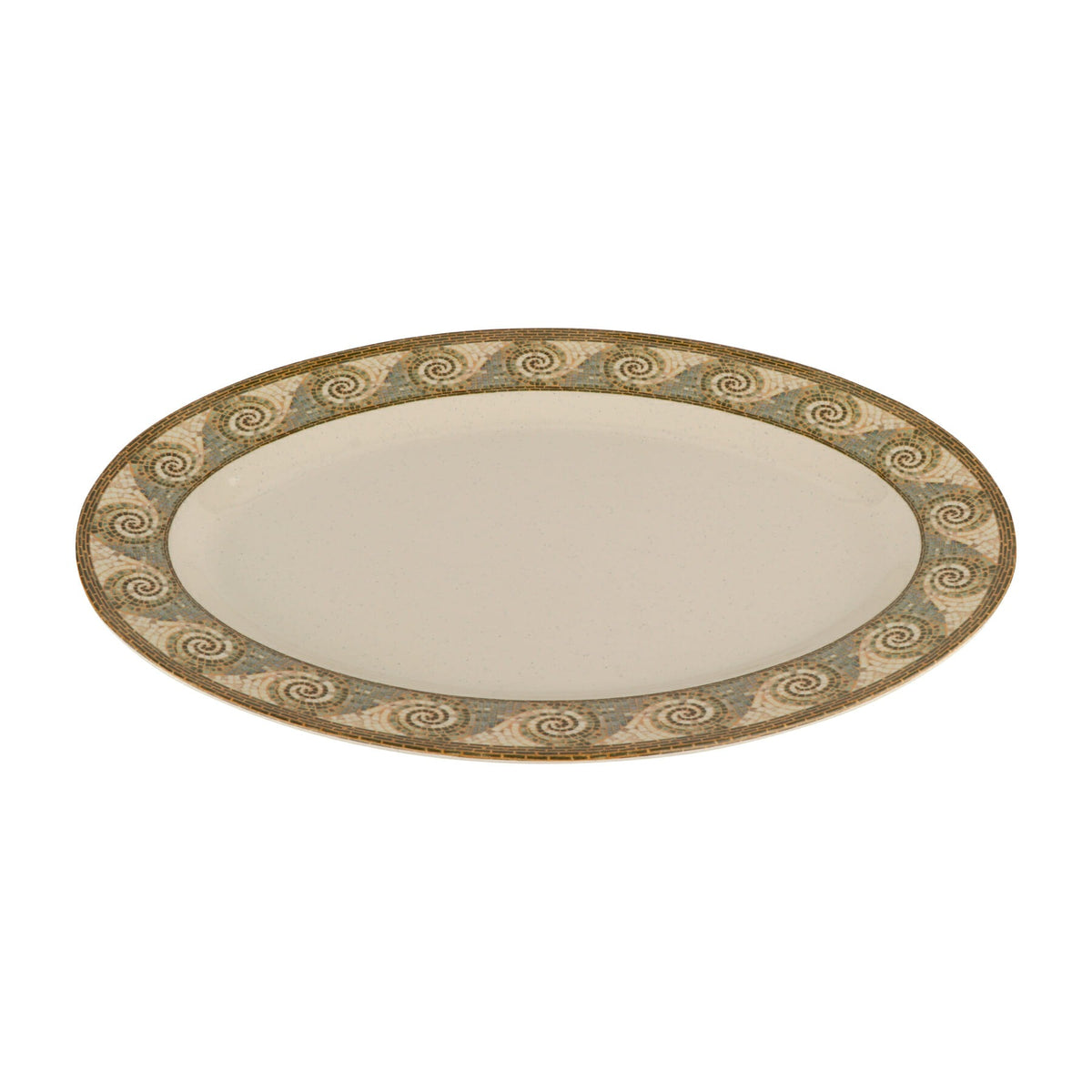 G.E.T. Enterprises OP-630-MO GET Mosaic Melamine Platter, 20 1/4" x 30", Beige, 6/Pack - Default Title