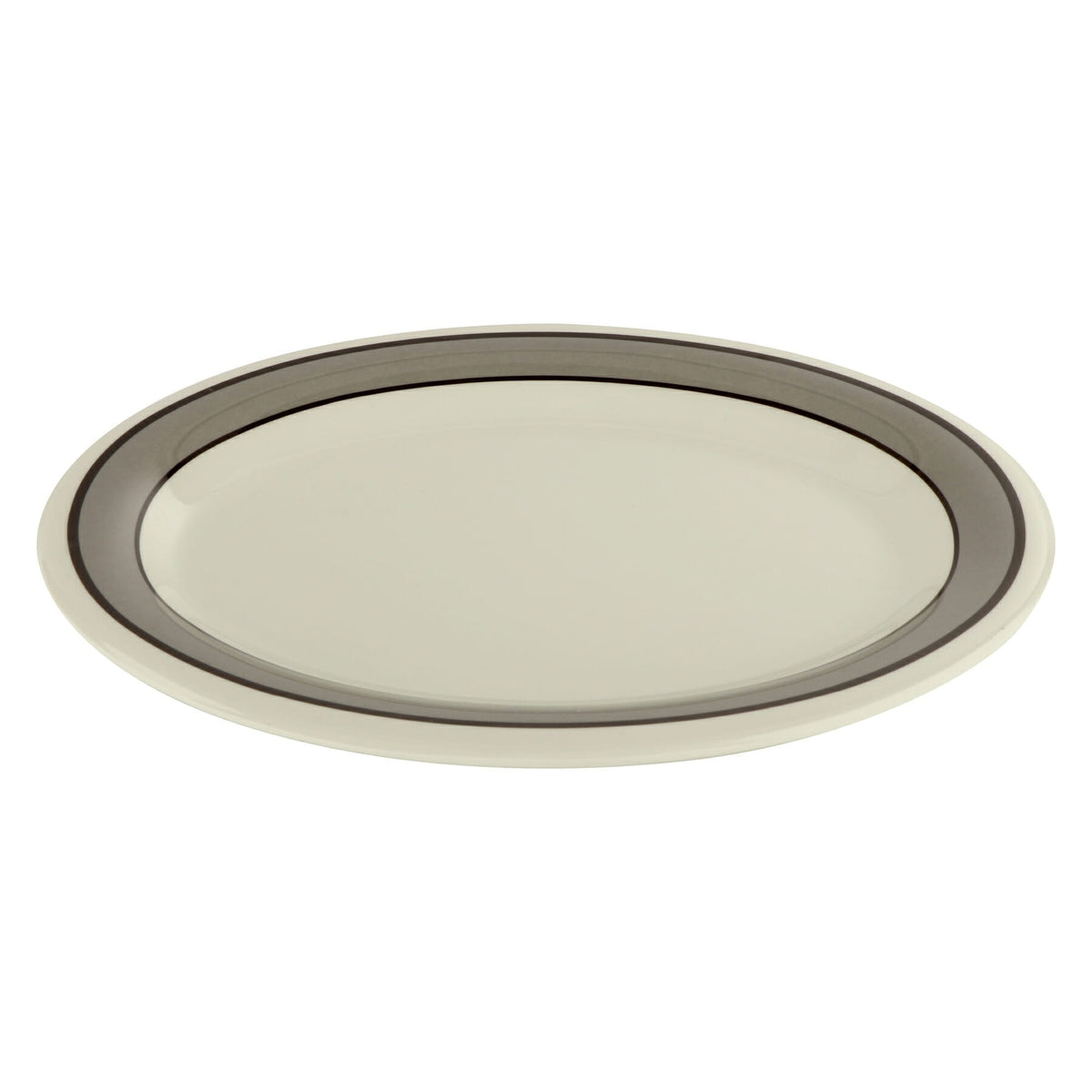 G.E.T. Enterprises OP-950 GET Diamond Cambridge Melamine Platter, 7 1/4" x 9 3/4", 24/Case - Ivory