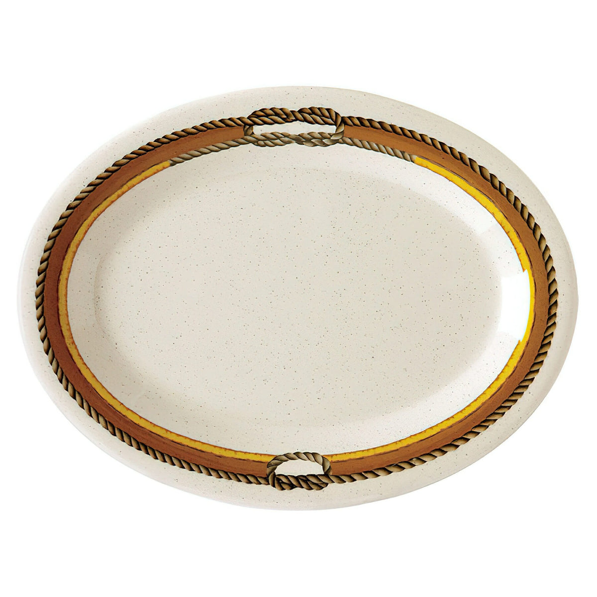 G.E.T. Enterprises OP-950-RD GET Diamond Rodeo Melamine Platter, 7 1/4" x 9 3/4", Ivory, 24/Case - Default Title