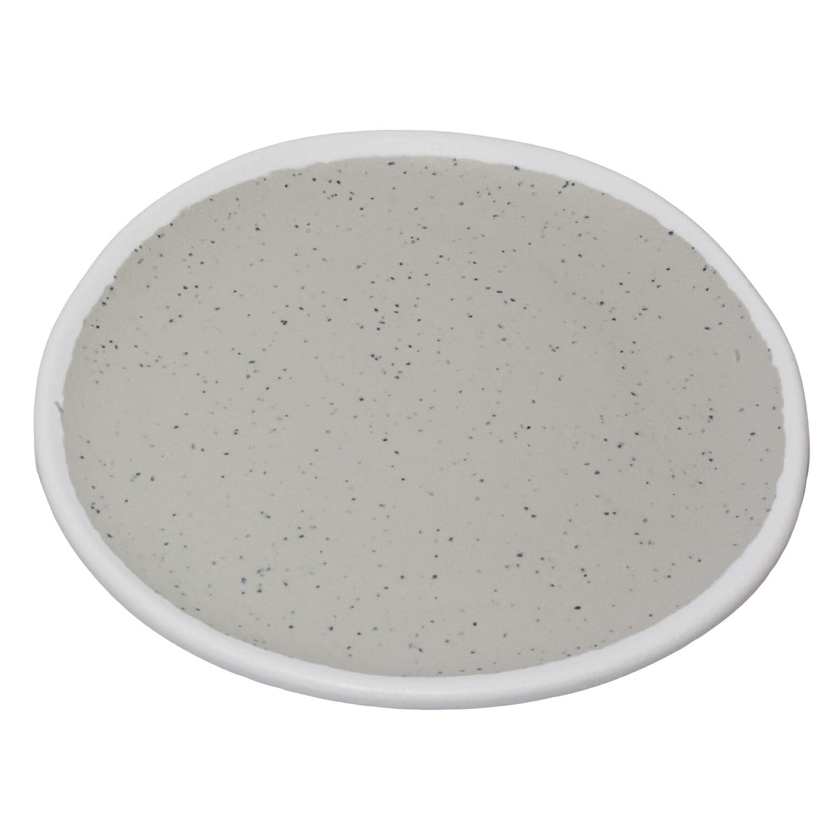 G.E.T. Enterprises P-101 GET Mantle Melamine Plate, 10 1/2" Diameter, 12/Case - Gray White