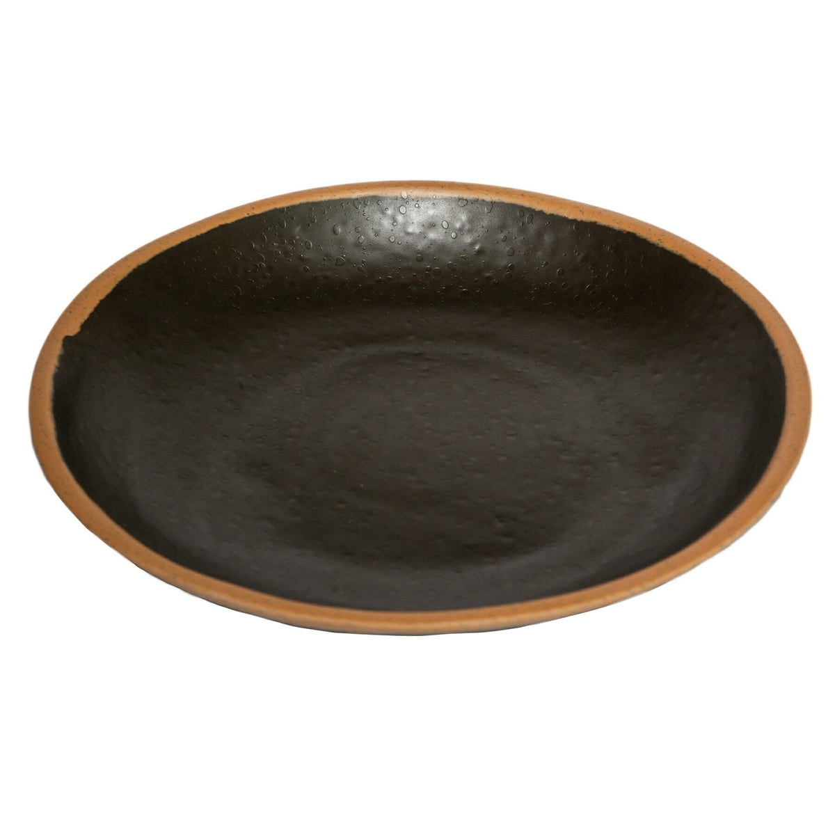G.E.T. Enterprises P-83 GET Pottery Market Melamine Plate, 8" Diameter, 24/Case - Brown Orange