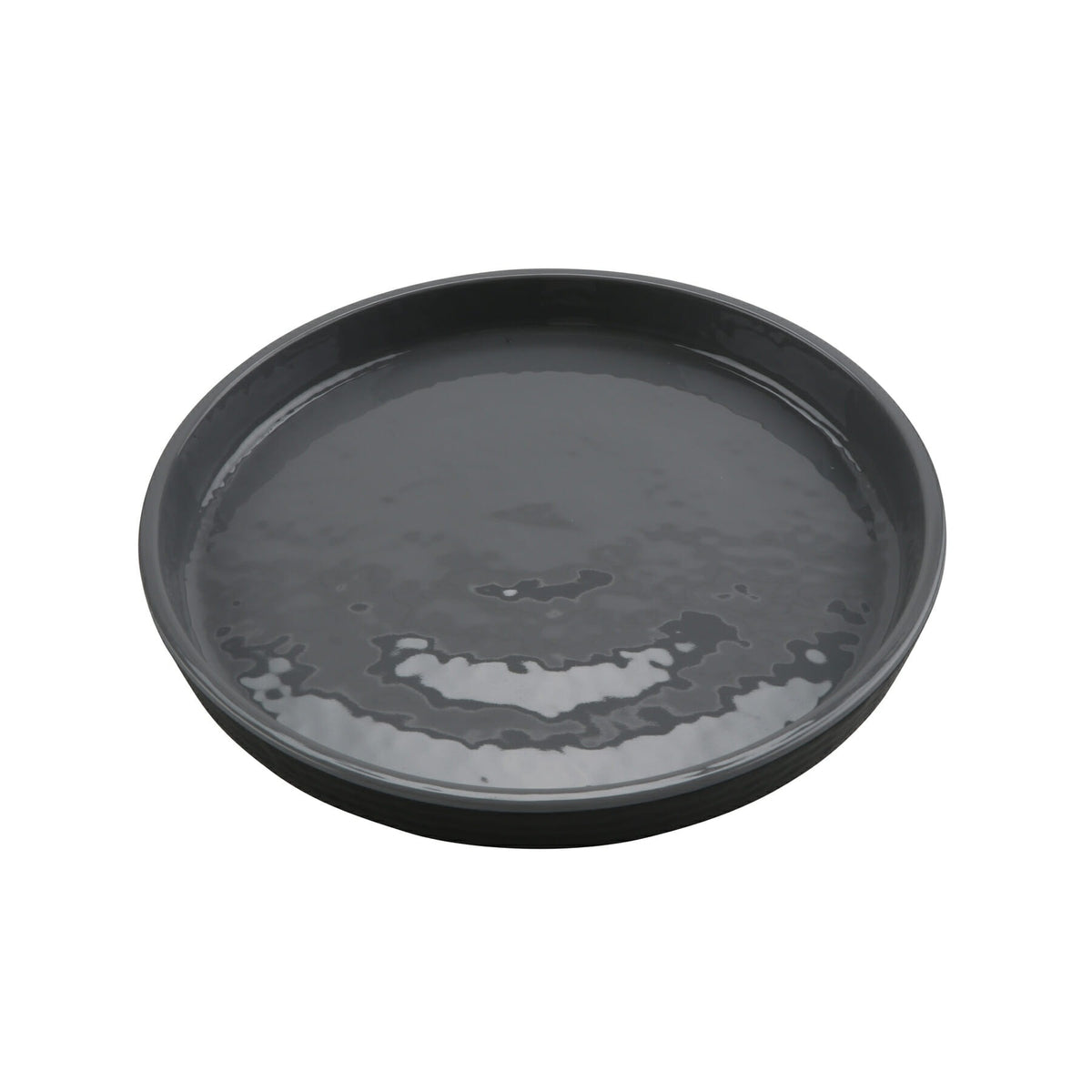 G.E.T. Enterprises GET Roca Black Melamine Plate - 7"