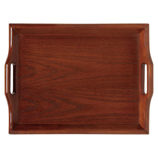 G.E.T. Enterprises RST-2516-M Wood Room Service Tray, 16" x 25", Brown - Default Title