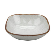 G.E.T. Enterprises SB-14 GET Arctic Mill Melamine Bowl, 14 oz., White, 24/Case - Rustic Glazed Irregular Colored Rim