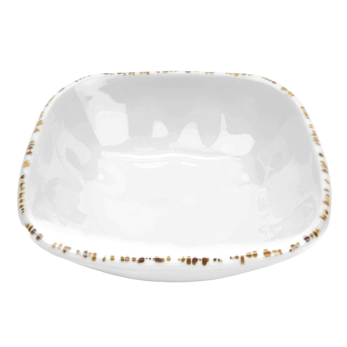 G.E.T. Enterprises SB-14 GET Arctic Mill Melamine Bowl, 14 oz., White, 24/Case - Urban Glazed Irregular