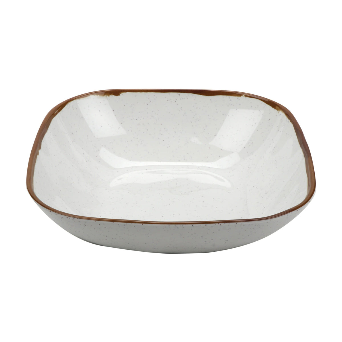G.E.T. Enterprises GET Rustic Mill Melamine Bowl, White - 5.7 qt.